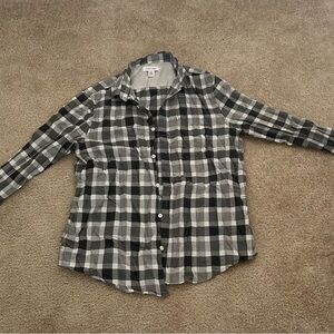 Men's Black and White Checkered Shirt